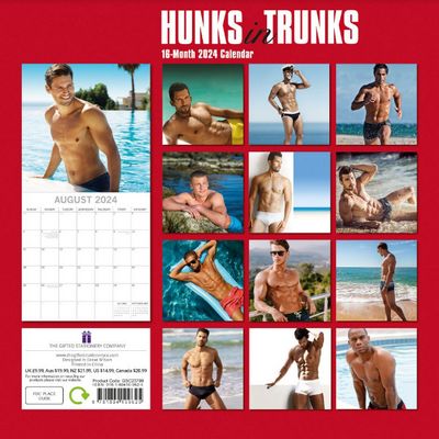 Hunks in Trunks 2024 Calendar